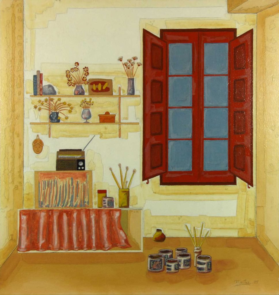 Primer cuadro de Mertxe Sánchez, 1985